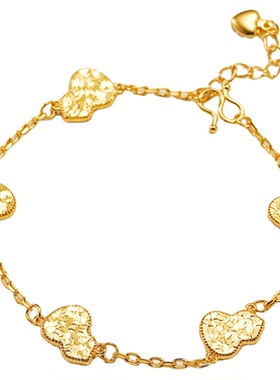 金包银碎冰冰葫芦手链女2025新款足金包银手饰款式不掉色生日礼物