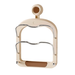 吸盘多层锅盖架厨房壁挂式砧板架带挂钩多功能沥水案板收纳置物架