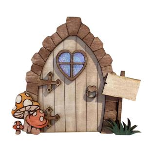 跨境精灵门童话门 家居楼梯装饰 木质摆件花园装饰品 工艺品