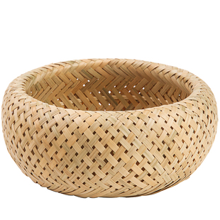 带盖箩筐竹编制品收纳筐家用茶叶罐茶盒礼盒手工竹篓蝈蝈笼竹篮子