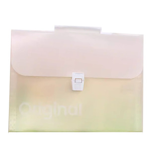 文谷12入a4渐变色风琴包学生大容量小清新可爱手提手风琴文件夹试卷收纳袋可挂小学初中高中生高颜值试卷夹