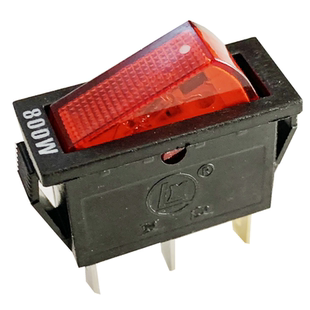 多功能电热锅配件摁扭800w500w电炒锅饭锅船形翘板开关灯KCD3银点