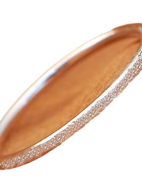 素圈999女纯银情侣对戒简约