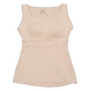 香月明美秋冬保暖背心女磨毛带胸垫蚕丝养护热皮杯打底内衣65822