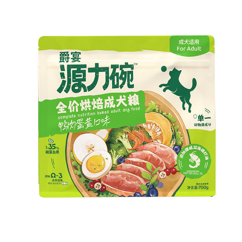 爵宴源力碗烘焙美毛舒化粮700g