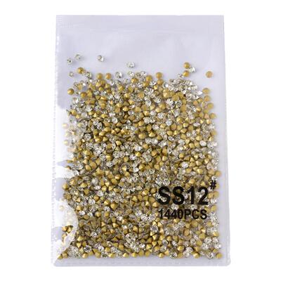 美甲捷克迷你尖底水钻立体堆钻石