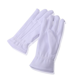 冬季加绒加厚背三筋白手套礼仪男女阅兵舞蹈表演安保做操保暖防寒