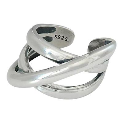 好事成双张嘉倪江喜同款戒指指环银色开口可调节不掉色欧美新款女