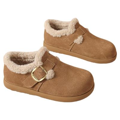 星期六勃肯鞋女鞋冬季新款厚底防滑保暖毛毛鞋女士百搭休闲雪地靴