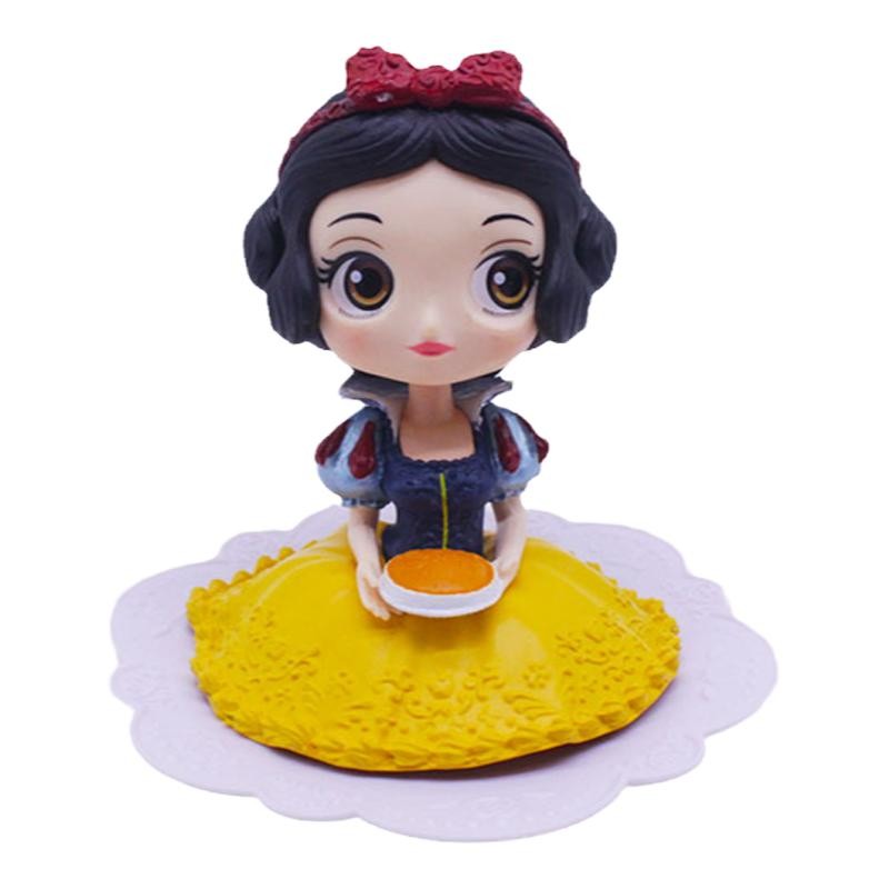 白雪公主小矮人生日蛋糕装饰摆件艾爱莎贝尔儿索苏菲亚灰姑娘玩偶