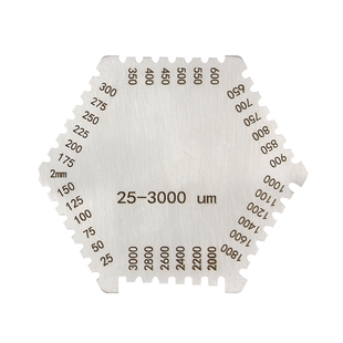 祈工湿膜梳规厚度规涂料油漆湿膜卡测厚仪SHG-750/100六角梳规