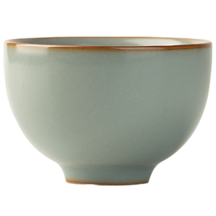 三勤堂汝窑闻香主人杯开片可养喝茶杯单杯个人专用品茗杯家用茶具