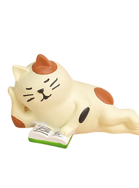 可爱猫咪睡姿书本桌面摆件