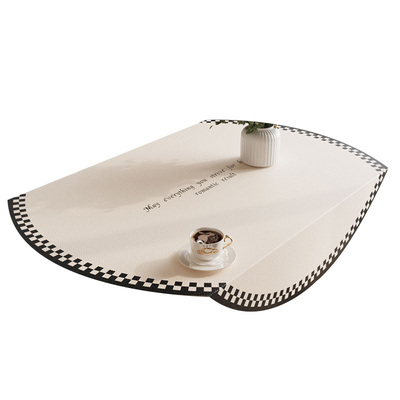 轻奢高级感椭圆形桌垫新款折叠圆