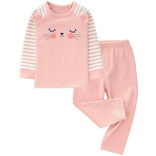 瑁恩瑁爱女童加厚纯棉内衣套装儿童秋衣秋裤舒绒热力棉保暖打底衣