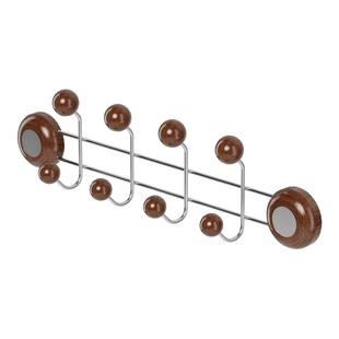 免打孔联排挂钩不锈钢强力承重家用浴室厨房门后免钉双排圆球钩子