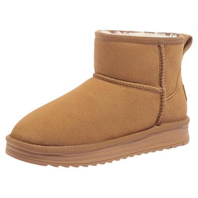 骆驼女鞋2025冬季新款「小暖炉」反绒保暖增高百搭雪地靴