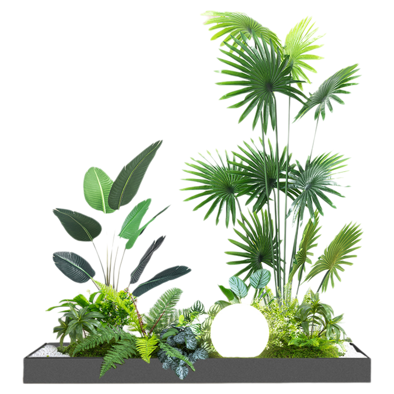 仿真绿植造景组合橱窗装饰假植物景观造景庭院布置玄关氛围树室内