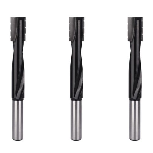 乐乔断屑螺旋清底刀黑色加长12柄木工铣刀具木门开锁孔眼开洞钻凿