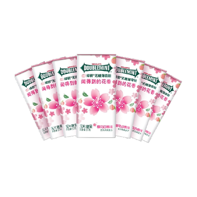 绿箭樱花白桃无糖薄荷糖27g×7瓶