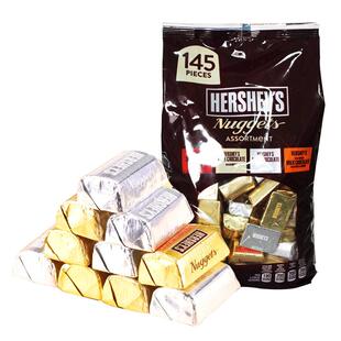 美国HERSHEYS 好时牛奶巧克力混合果仁4种口味金银砖婚礼糖1.47kg