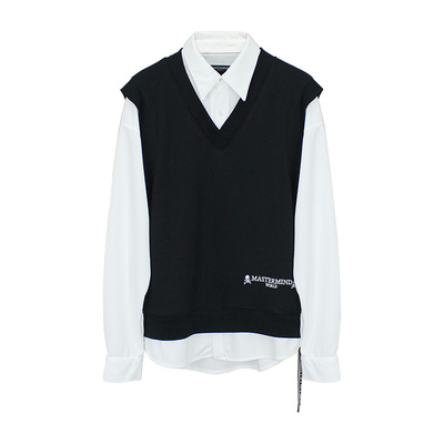 衬衫刺绣骷髅mmj假两件