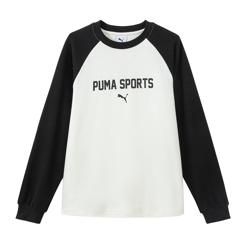 PUMA彪马长袖T恤儿童撞色打底衫t