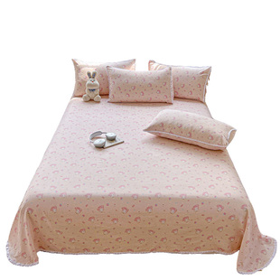 A类纯棉双层纱床单单件全棉被单三件套新款单人学生宿舍床单枕套