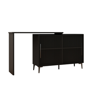 伸缩意式岛台餐边柜吧台一体隔断柜酒柜展示柜餐桌转角咖啡茶水柜