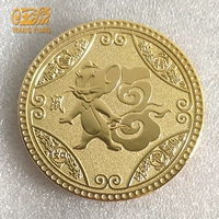 Зодиак крысы высечен в реальном золоте (гравированное имя)