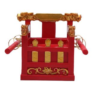 财神爷招财迷你龙椅轿子车载摆件原创装饰礼物关公桌面摆件工艺品