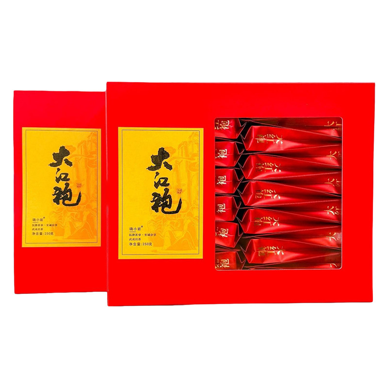 大红袍花果香武夷岩茶浓香型茶叶武夷山肉桂茶小袋装盒装500g