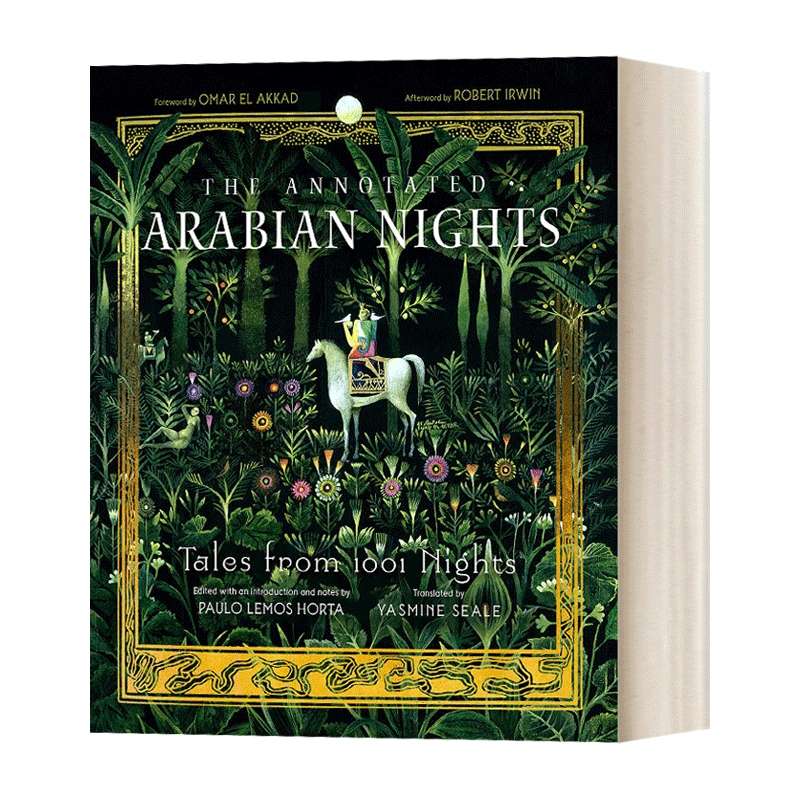 英文原版 The Annotated Arabian Nights Tales from 1001 Nights 天方夜谭 一千零一夜的故事 注释和插图版 精装版 进口英语书籍