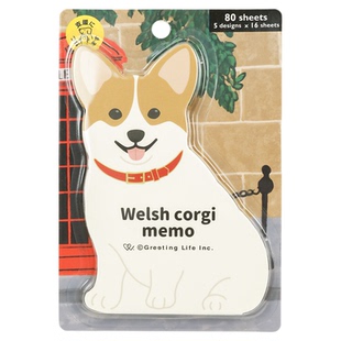 日本Greetinglife可爱狗狗猫咪日系便签本便签纸留言记事本备忘录