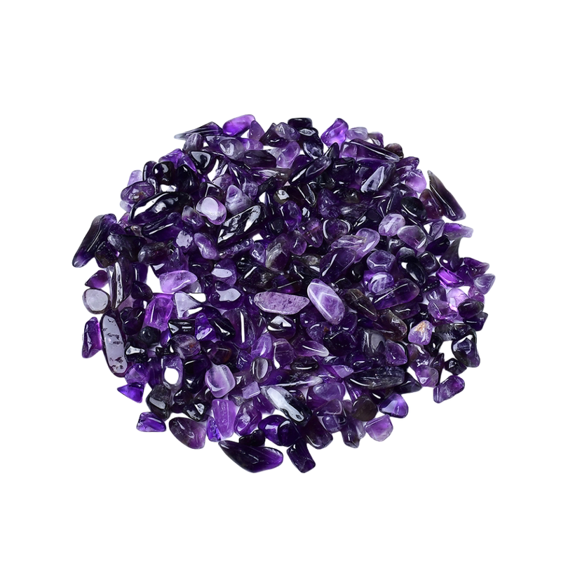 天然水晶5-7mm毫米彩色水晶碎石紫黄白粉绿水晶消磁石供佛曼扎DIY