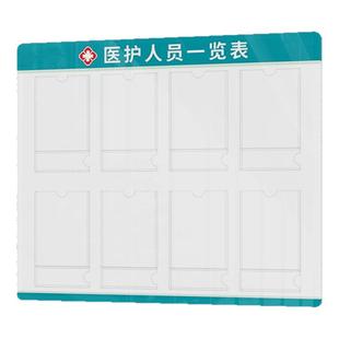 医护人员一览表公示栏墙贴工作人员宣传展示牌诊所人员公示展示板
