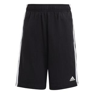 大童休闲简约三条纹纯棉运动短裤夏季adidas阿迪达斯轻运动