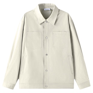 【秋季新款】重新加载 斜纹肌理百搭宽松休闲翻领工装夹克外套