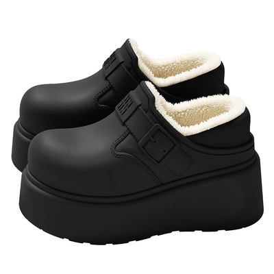 增高9cm防水棉拖鞋女秋冬季外穿