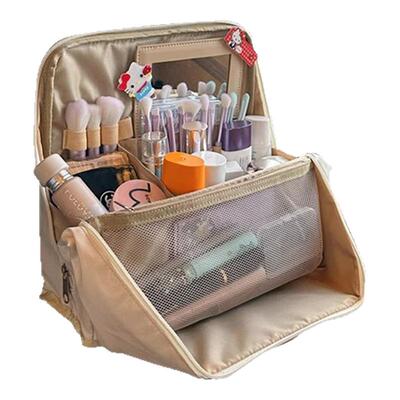 可挂行李箱化妆包大容量便携可立式分区化妆品收纳包手提旅行洗漱