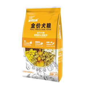 派得六拼冻干鸭肉梨狗粮10KG