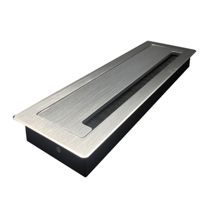 电脑办公桌穿线孔盖铝合金阻尼缓冲插座过线槽线孔盖嵌入式穿线盒