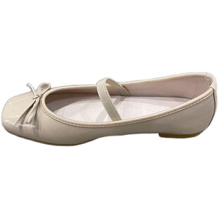 SAPPUN 弘大 漆皮蝴蝶结 一字带玛丽珍 单鞋 平底鞋 星辰韩国代购