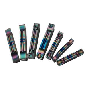 七彩切断刀头不锈钢钛合金切槽刀片MGMN200 J MGMN600 彩色切刀粒