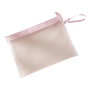 A4透明磨砂防水文件袋A5手提拉链试卷资料产检收纳袋大容量A6笔袋