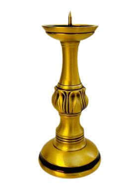 蜡烛摆台混个铜桌摆件一对家用蜡烛台带针两用灯架简约复古灯座摆