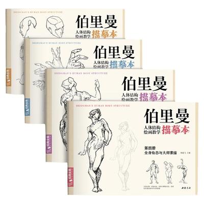伯里人体结构教学描摹4册全套