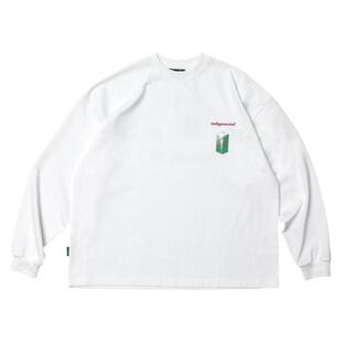 todaynowind 全棉印花长袖T恤 音符和弦图案 宽松圆领秋冬TEE