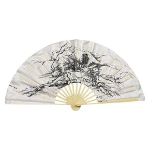 上春山扇子古风折扇上春山舞蹈扇子中国风纸扇书生白扇子舞蹈道具