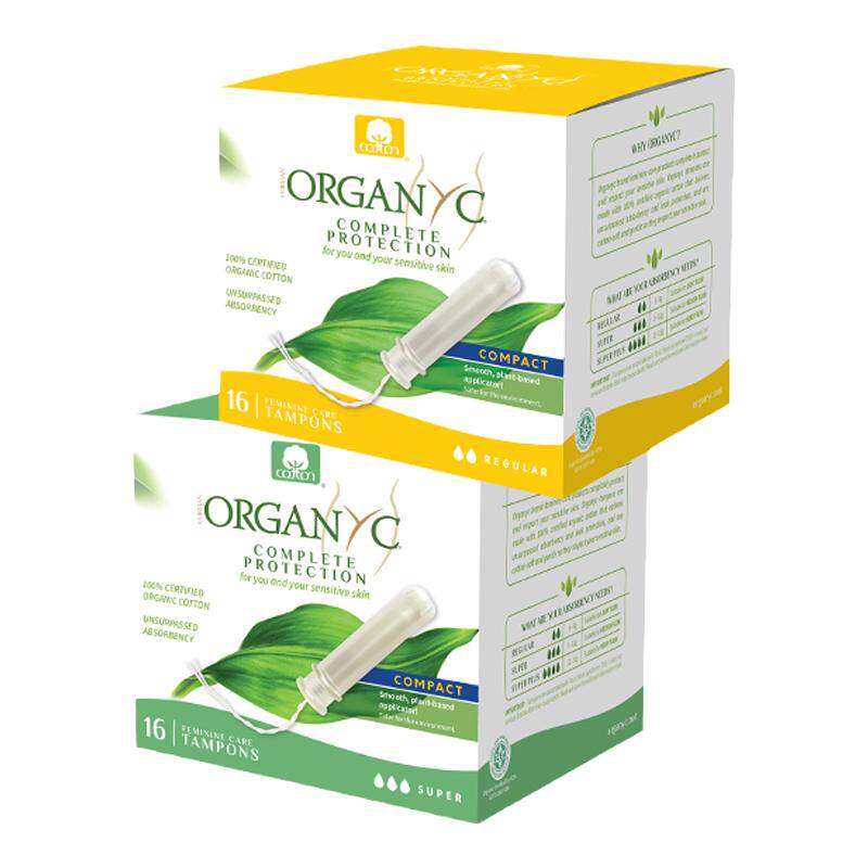 欧然尼欧洲进口有机认证纯棉芯卫生棉条2盒装临期至27年3月